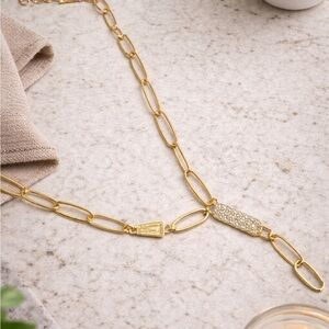 Laundry by Shelli Segal Gold Paperclip Chain Necklace
